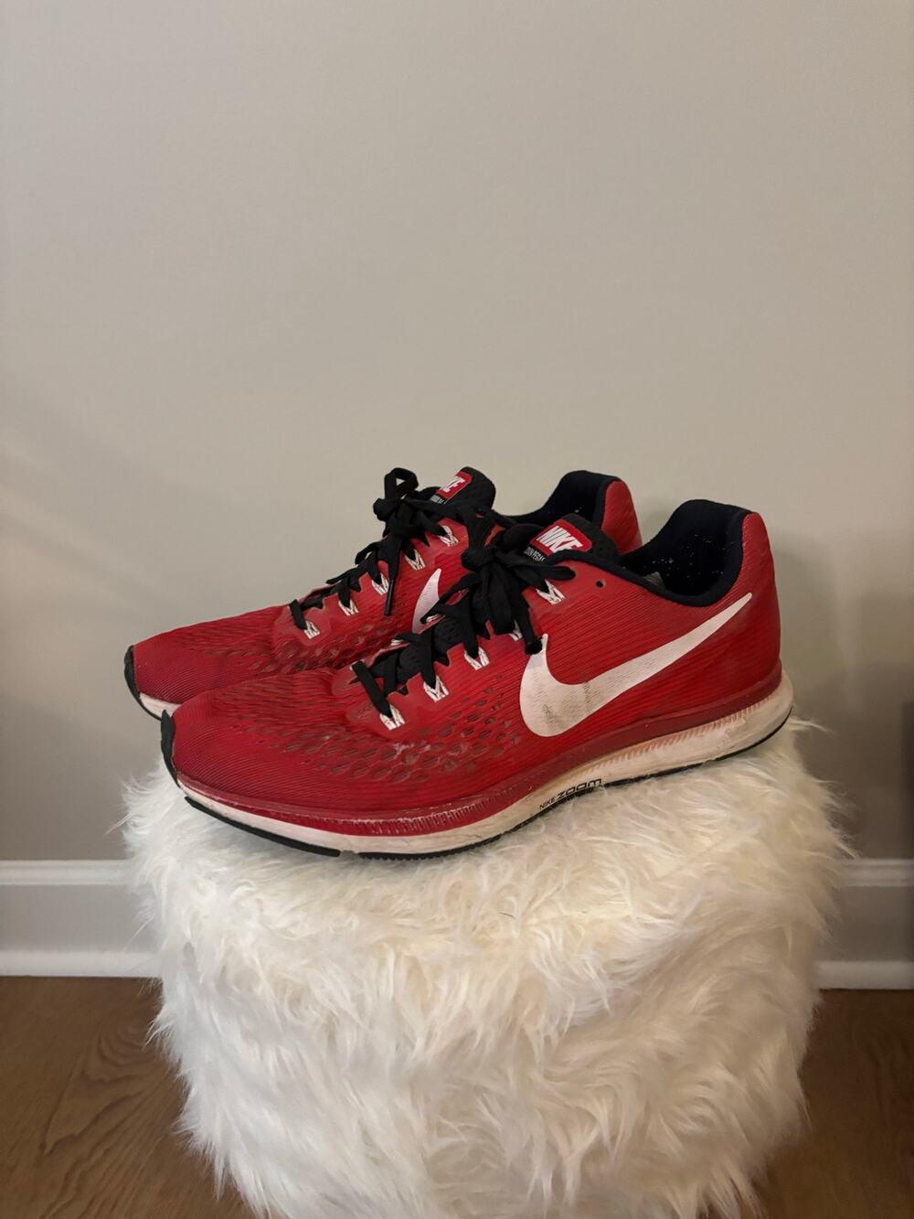 red Nike Air Zoom Pegasus 34 TB running shoes women’s size 10